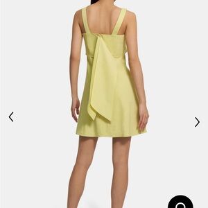 Theory stretch linen drape-back dress size4